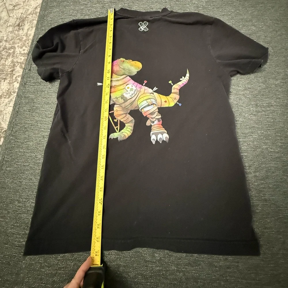 Rexy the dinosaur Black T-Shirt with Colorful Logo adult M/L - Picture 9 of 10